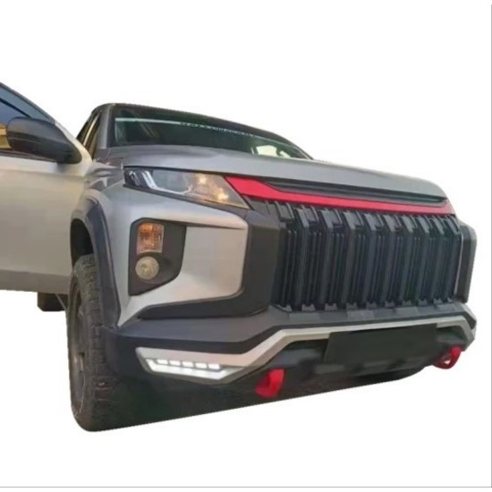 L200 2019+ ıçın uyumlu  sıyah panjur ( kırmızı çızgılı)