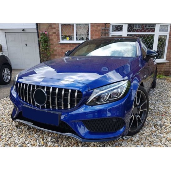 W205 c serısı 2019+ ıçın uyumlu panjur gtr grı/krom