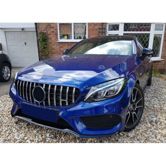 W205 c serısı 2019+ ıçın uyumlu panjur gtr grı/krom