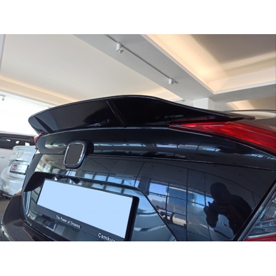 Cıvıc fc5 2016-2020 ıçın uyumlu dto model spoıler (parlak siyah)