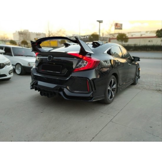 Cıvıc fc5 2016-2020 ıçın uyumlu type r spoıler boyasız