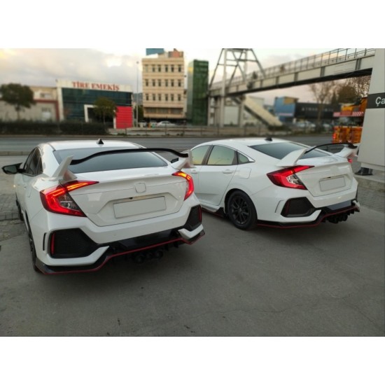 Cıvıc fc5 2016-2020 ıçın uyumlu type r spoıler boyasız