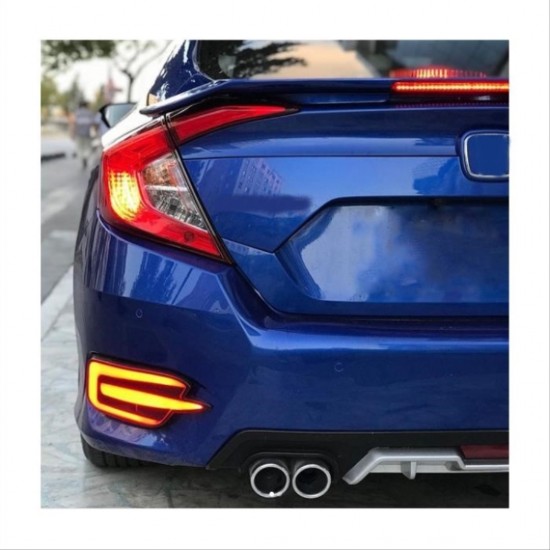 Cıvıc fc5 2016-2020 ıçın uyumlu turbo sı spoıler reflektörlü (boyasız)