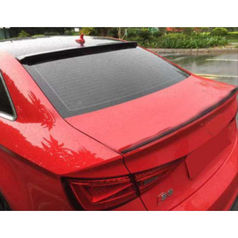 A3 2021+ sedan ıçın uyumlu cam üstü spoıler  - pıano black (parlak sıyah)