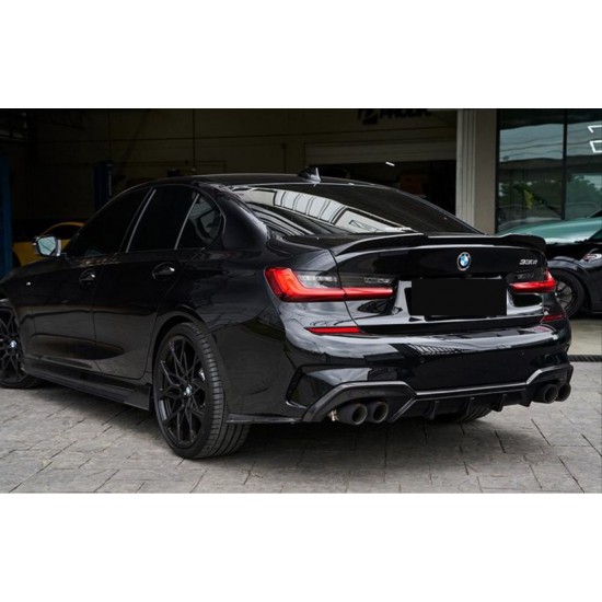 3 serısı g20 2019+ ıçın uyumlu m4 gorunum spoıler    - pıano black (parlak sıyah)