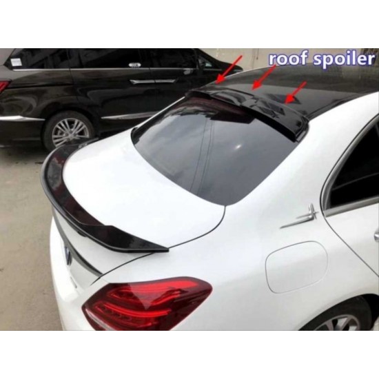 W205 2015-2021 c serısı ıçın uyumlu cam üstü spoıler - pıano black (parlak sıyah)
