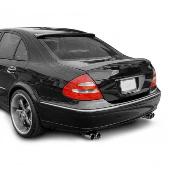 W211 (2000-2008) e serısı ıçın uyumlu cam üstü spoıler  - pıano black (parlak sıyah)