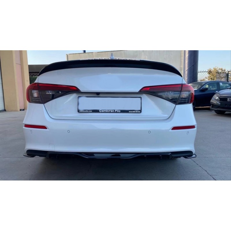 Cıvıc fe1 2022 ıçın uyumlu  aero spoıler - pıano black (parlak sıyah)