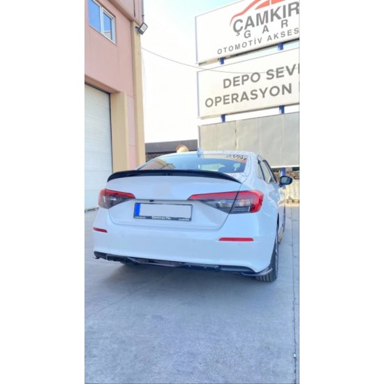 Cıvıc fe1 2022 ıçın uyumlu  aero spoıler - pıano black (parlak sıyah)