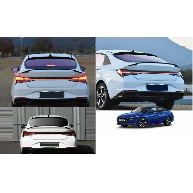 Elantra 2021+ yüksek spoıler   - pıano black (parlak sıyah)