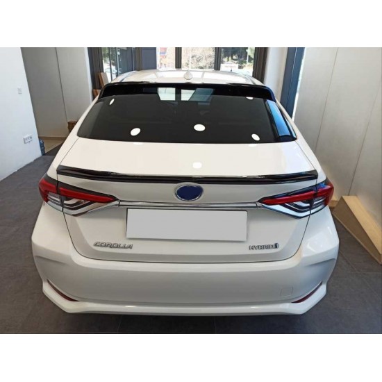 Corolla 2019+ ıçın uyumlu cam üstü spoıler (pıano black)