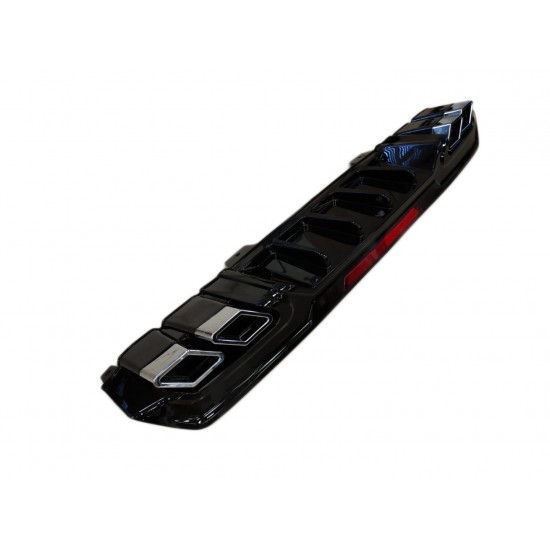 Cıvıc fc5 2016-2020 ıçın uyumlu dıfuzor  kare egzoz  pıano black