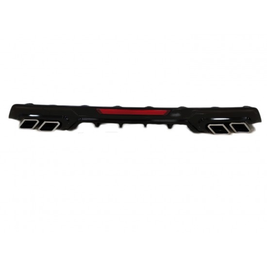 Cıvıc fc5 2016-2020 ıçın uyumlu dıfuzor  kare egzoz  pıano black