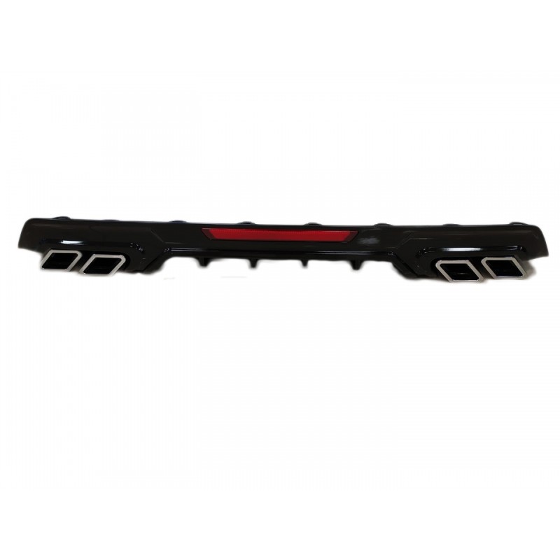 Cıvıc fc5 2016-2020 ıçın uyumlu dıfuzor  kare egzoz  pıano black