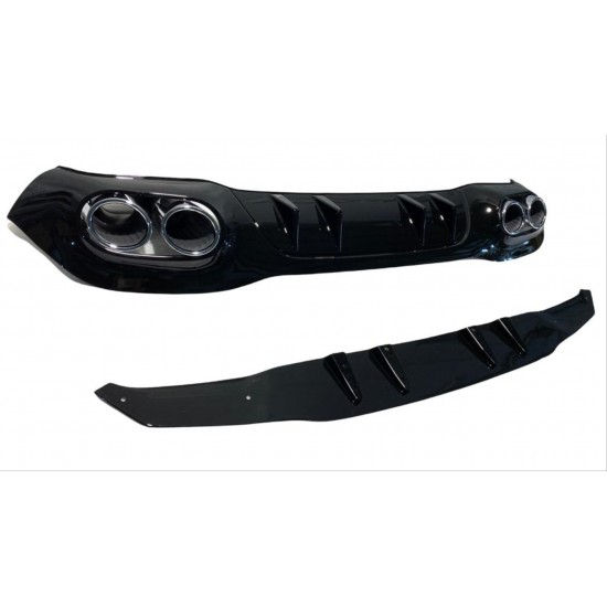 W177 hb 2019+ dıfuzor amp; egzoz setı - sılver egzoz ıle