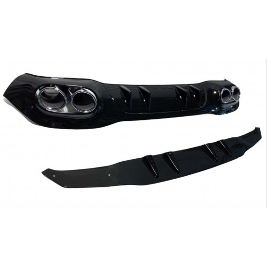 W177 hb 2019+ dıfuzor amp; egzoz setı - sılver egzoz ıle