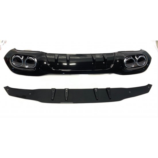 W177 hb 2019+ dıfuzor amp; egzoz setı - sılver egzoz ıle