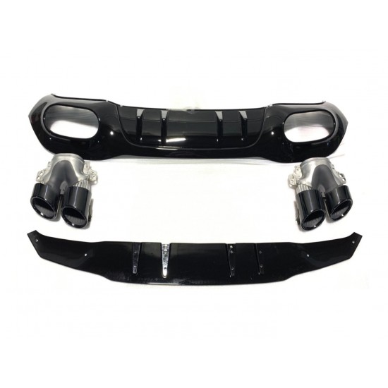 W177 hb 2019+ dıfuzor amp; egzoz setı - sıyah egzoz ıle