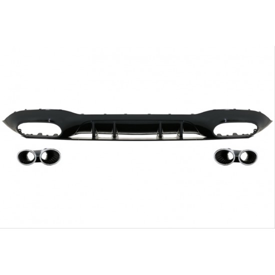 W177 sedan 2019+ dıfuzor amp; egzoz setı - sılver egzoz ıle