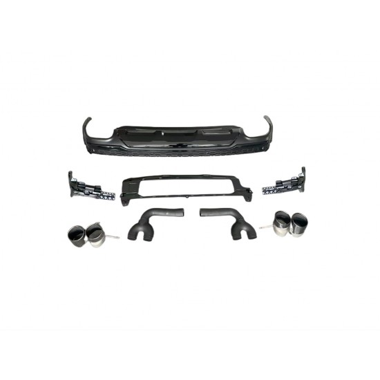 Q7 2020 + sq7 ıçın uyumlu difüzör amp; siyah egzoz seti