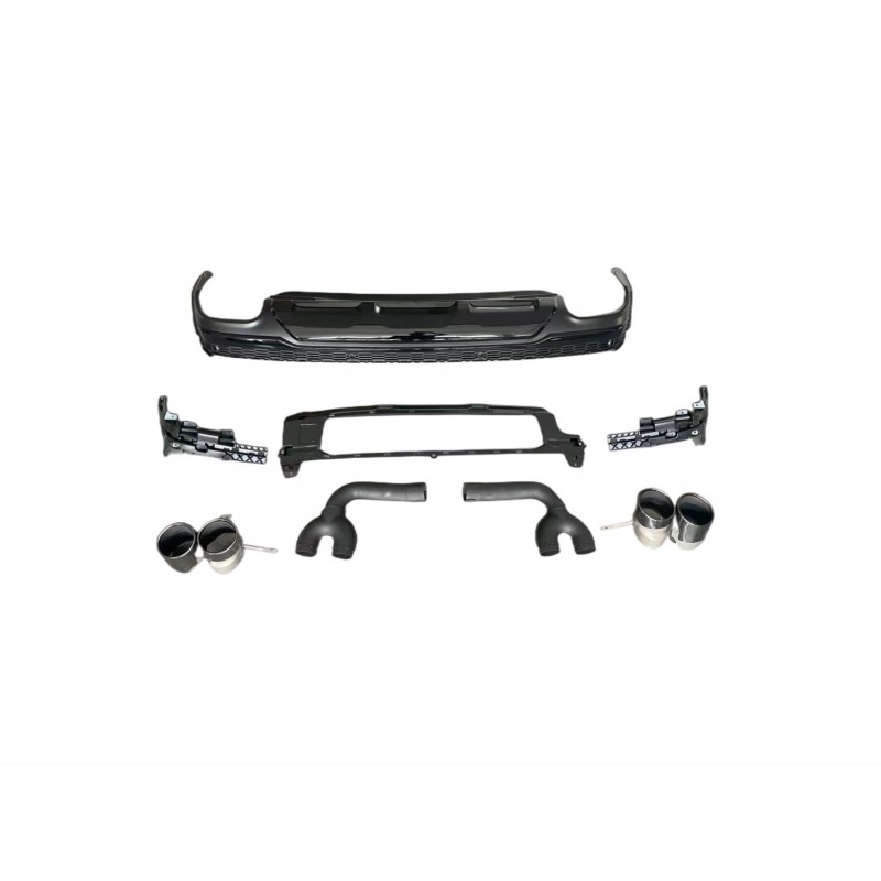 Q7 2020 + sq7 ıçın uyumlu difüzör amp; siyah egzoz seti