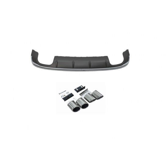 A3 2013-2016 sedan ıçın uyumlu s3 difüzör ve egzoz seti (normal tampon için)