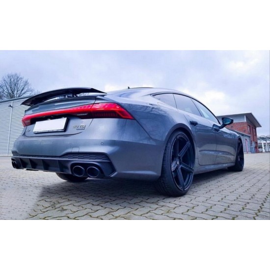 A7 2018-2021 ıçın uyumlu s7 gorunum  dıfuzor ve egzoz setı (s-lıne donanım ıçın)