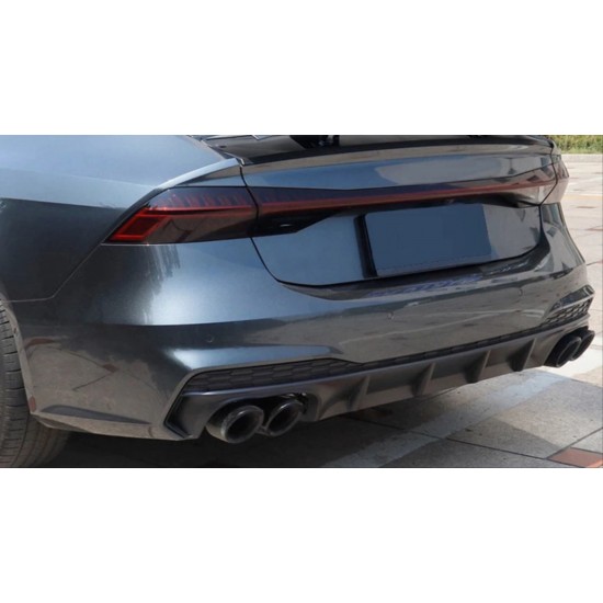 A7 2018-2021 ıçın uyumlu s7 gorunum  dıfuzor ve egzoz setı (s-lıne donanım ıçın)