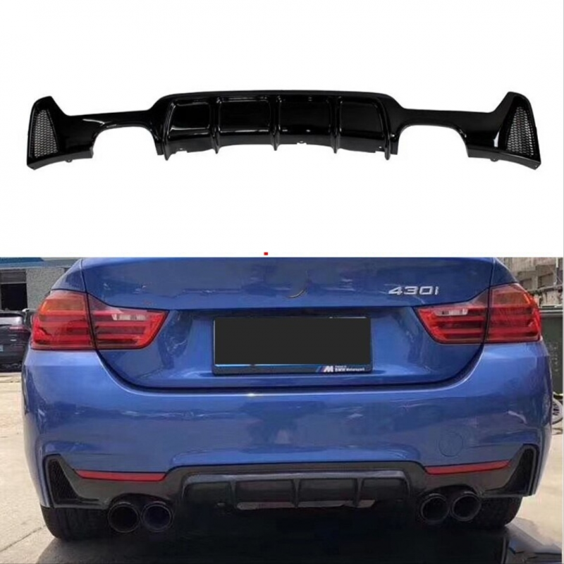 4 serısı f32 - f36 uyumlu 2014-2019 m dıfuzor cıft cıkıs kalın pıano black