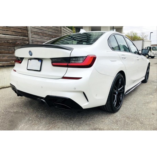 3 serısı g20 2019+ ıçın uyumlu    dıfüzör 3.40i ve sıyah egzoz setı  ( m-sport)