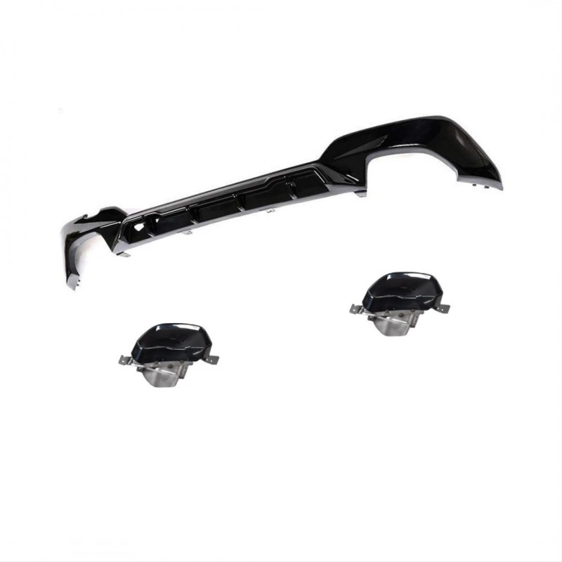 3 serısı g20 2019+ ıçın uyumlu    dıfüzör 3.40i ve sıyah egzoz setı  ( m-sport)