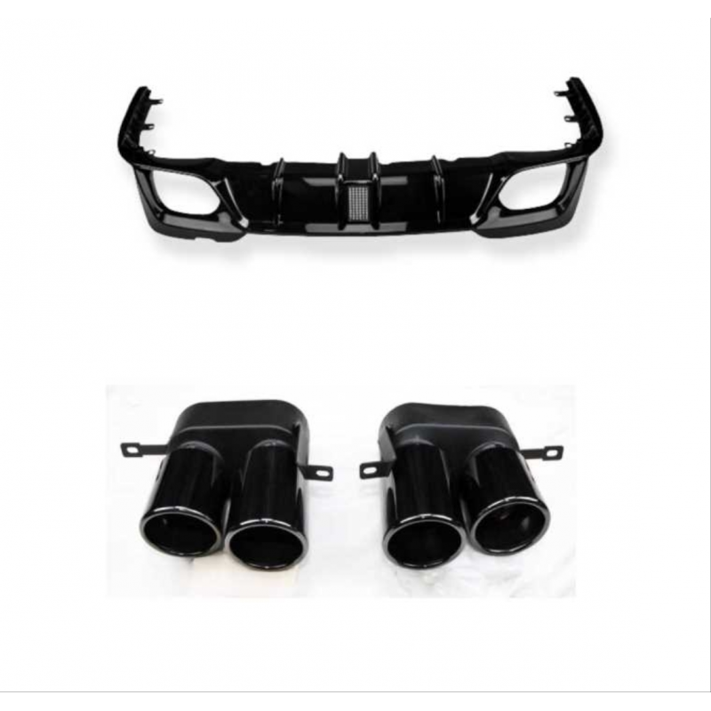 3 serısı 2019+ g20 ıçın uyumlu  m3 görünüm gts dıfüzör setı (çakarlı amp; egzozlu)