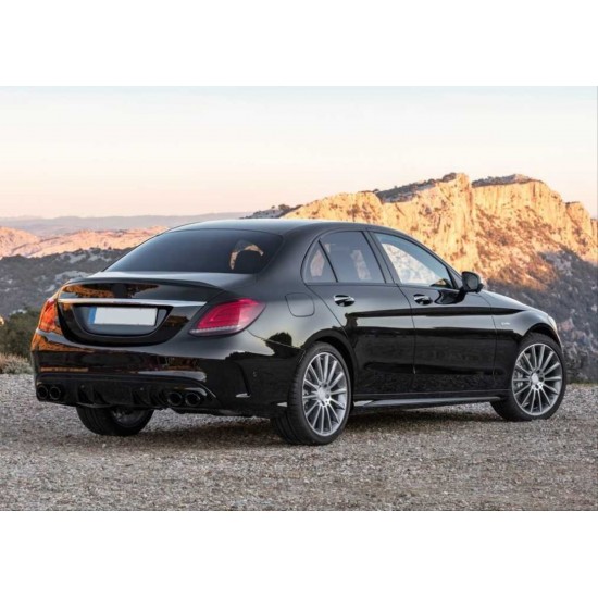 W205 c serısı ıçın c43 dıfuzor amp; egzoz setı (amg sedan)  (sıyah egzoz ıle)