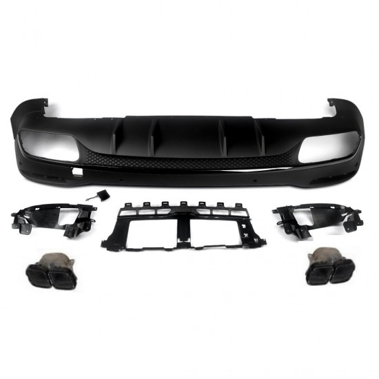 Gle 2019+ için gle63 dıfuzor ve egzoz seti (siyah)(amg için)