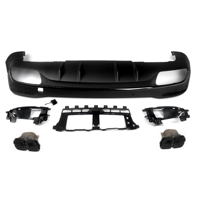 Gle 2019+ için gle63 dıfuzor ve egzoz seti (siyah)(amg için)