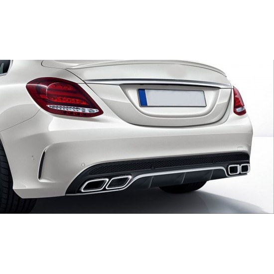 W205 c serısı ıçın sılver dıfüzör amp; egzoz setı (amg sedan) (krom trim)