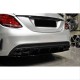 W205 c serısı ıçın c63 sıyah dıfüzör amp; egzoz setı (amg sedan)  - sıyah egzoz ıle