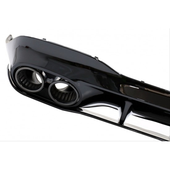 W118 cla 2019-2022 ıçın uyumlu  cla45 dıfuzor amp; egzoz setı (sıyah egzoz ıle)