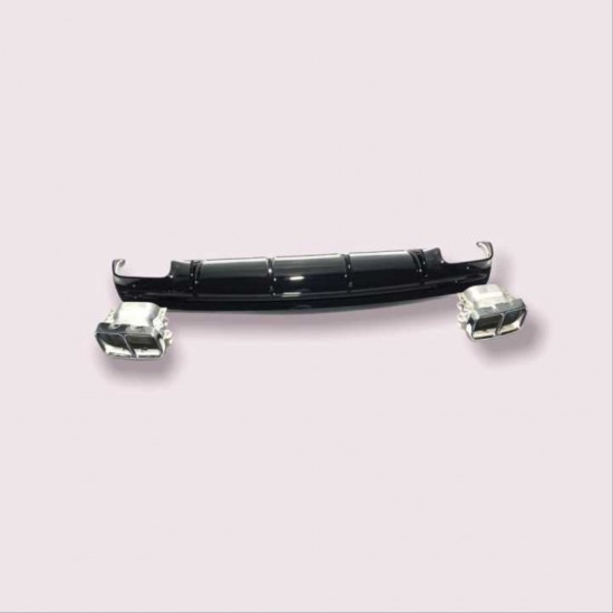 W117 cla ıçın uyumlu cla 45 gorunum  13-15 dıfuzor amp; egzoz setı - sılver egzoz  ıle