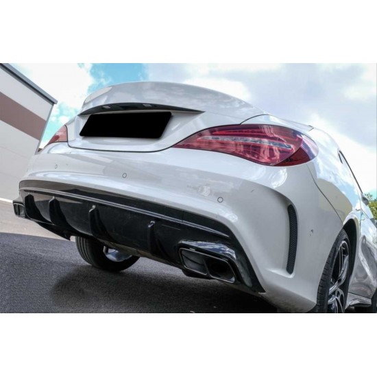 W117 cla ıçın uyumlu cla 45 gorunum dıfuzor amp; egzoz setı 13-15 sıyah egzoz  ıle