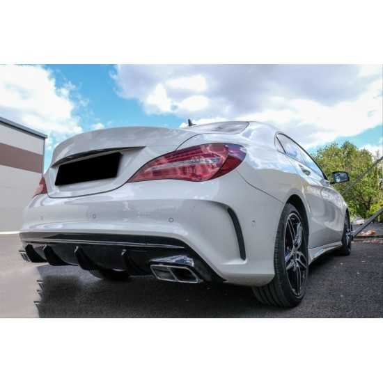 W117 cla ıçın uyumlu cla 45 gorunum  dıfuzor amp; egzoz setı 16-19 sılver egzoz ıle