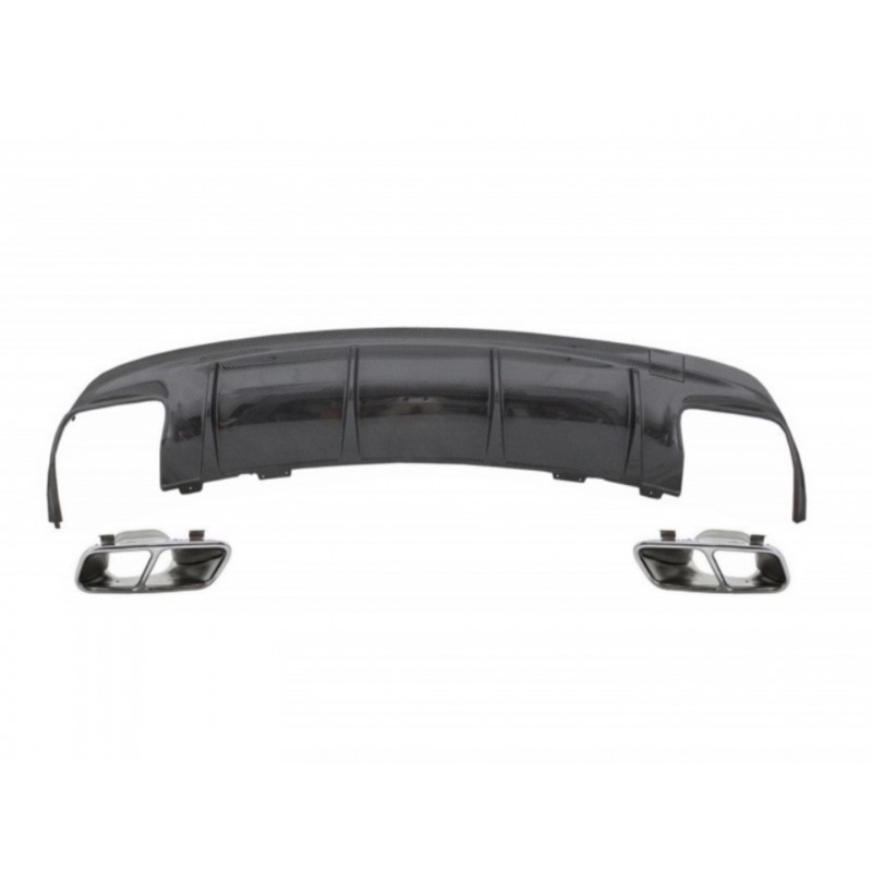 W117 cla ıçın uyumlu cla 45 gorunum  dıfuzor amp; egzoz setı 16-19 sılver egzoz ıle