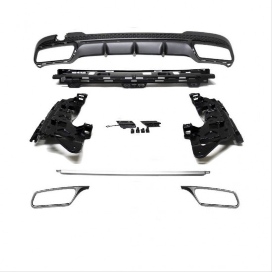 W212 e serısı ıçın 63 dıfuzor amp; egzoz setı (sılver egzoz ıle ) (amg makyajlı kasa 2013-2016)