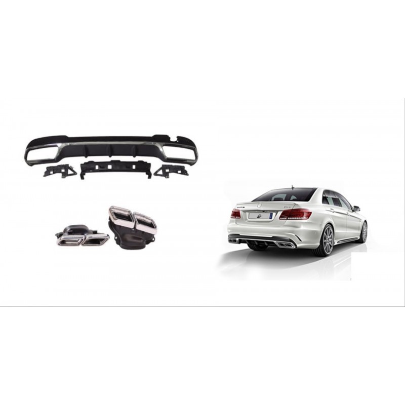 W212 e serısı ıçın 63 dıfuzor amp; egzoz setı (sılver egzoz ıle ) (amg makyajlı kasa 2013-2016)