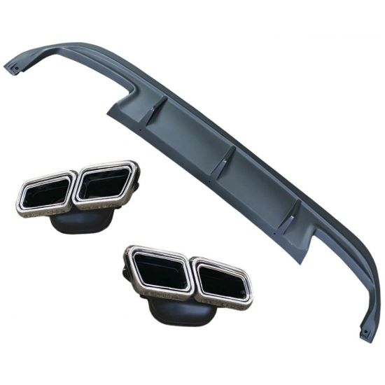 W207 e coupe  2014-2016 ıçın uyumlu dıfuzor ve sılver egzoz setı