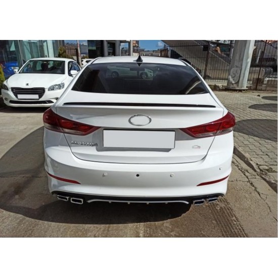 Elantra 2016-2019 ıçın uyumlu 4 egzoz sılver dıfüzör