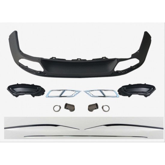 Passat b8 için b8.5 difüzör seti (krom trimler dahil)