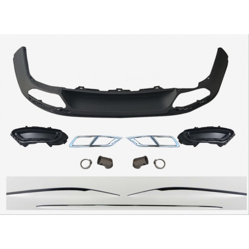 Passat b8 için b8.5 difüzör seti (krom trimler dahil)