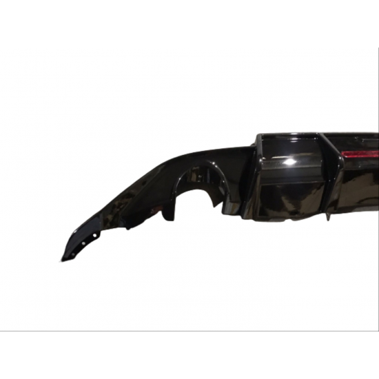 Polo 2018+ ıçın uyumlu  mk6 çıft egzoz dıfuzor (pıano black)