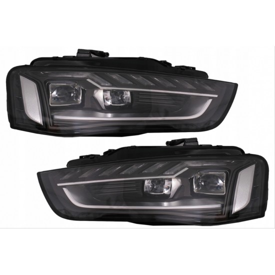 A4 2012-2015 ıçın uyumlu led far (full led - 2019+ görünüm) hıd xenon farlı model için